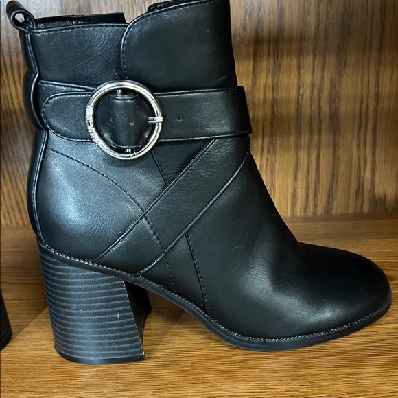 Nine West Black Ankle Booties with Buckle Detail - Picture 7 of 11